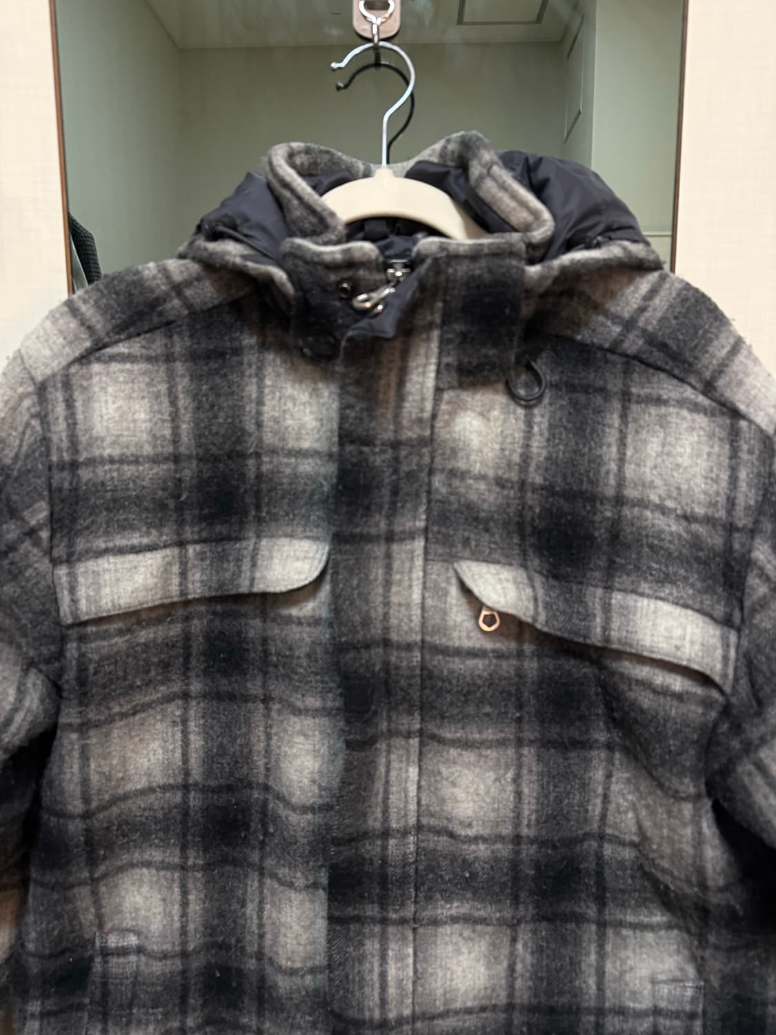 노스페이스 체크 패턴 반코트 상품이미지2