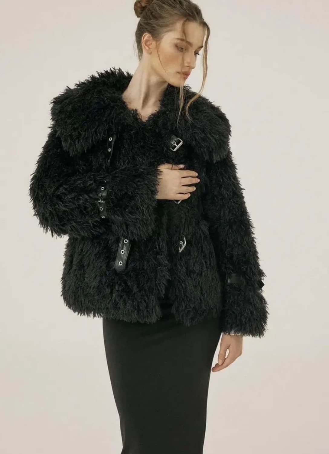 쓰리타임즈 티아나 퍼자켓 상품이미지1