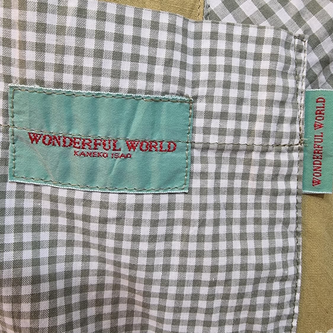 원더풀 월드 패치워크 후드 반팔 셔츠 상품이미지7