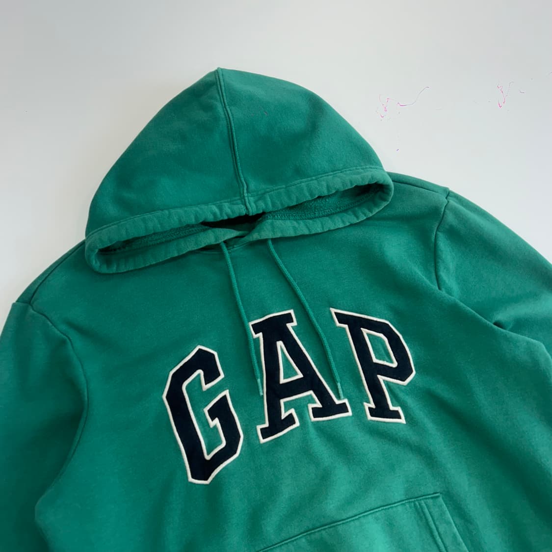 Gap 갭 블랙 로고 그린 후드티 상품이미지4