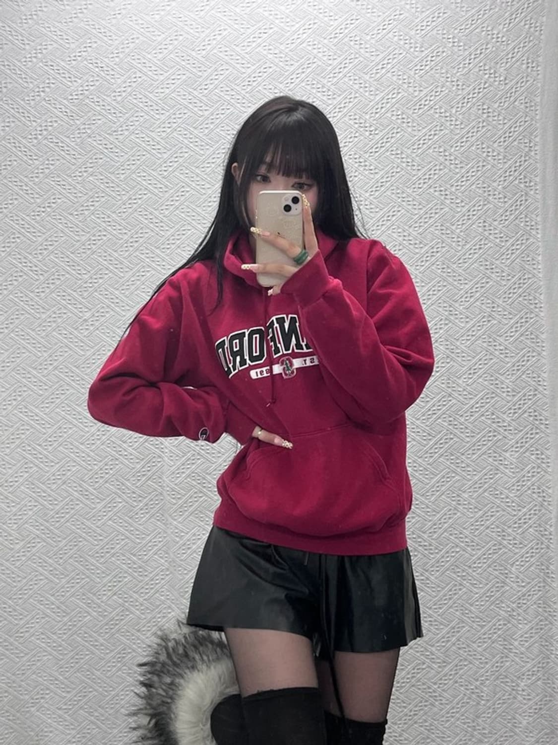 챔피온 어센틱 올드스쿨 레트로 스탠포드 약기모 후드티 S C09689 상품이미지2