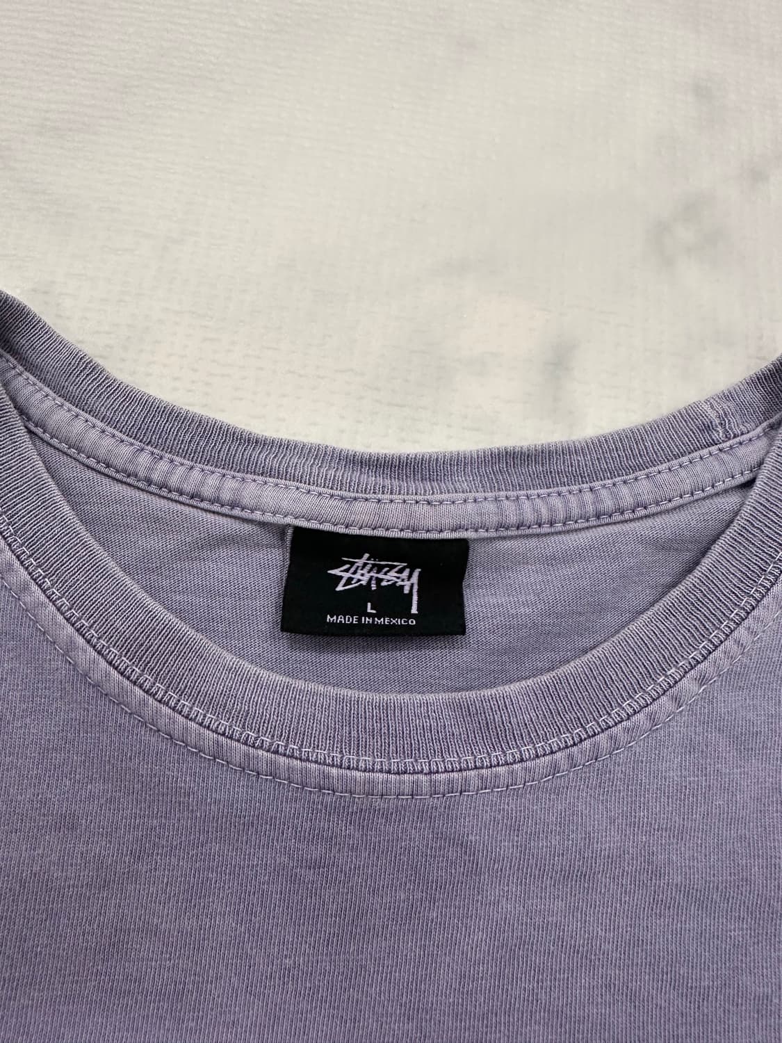 스투시(Stussy) 빈티지 퍼플 페인터 그래픽 반팔 티셔츠 (L) 상품이미지8