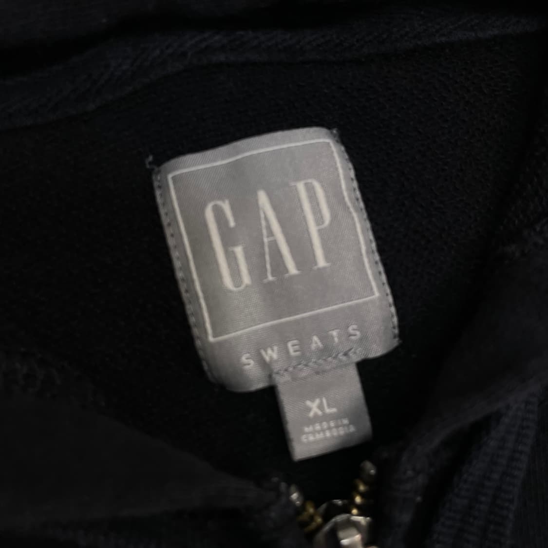 갭 Gap 스펠 로고 후드집업 블랙 상품이미지3