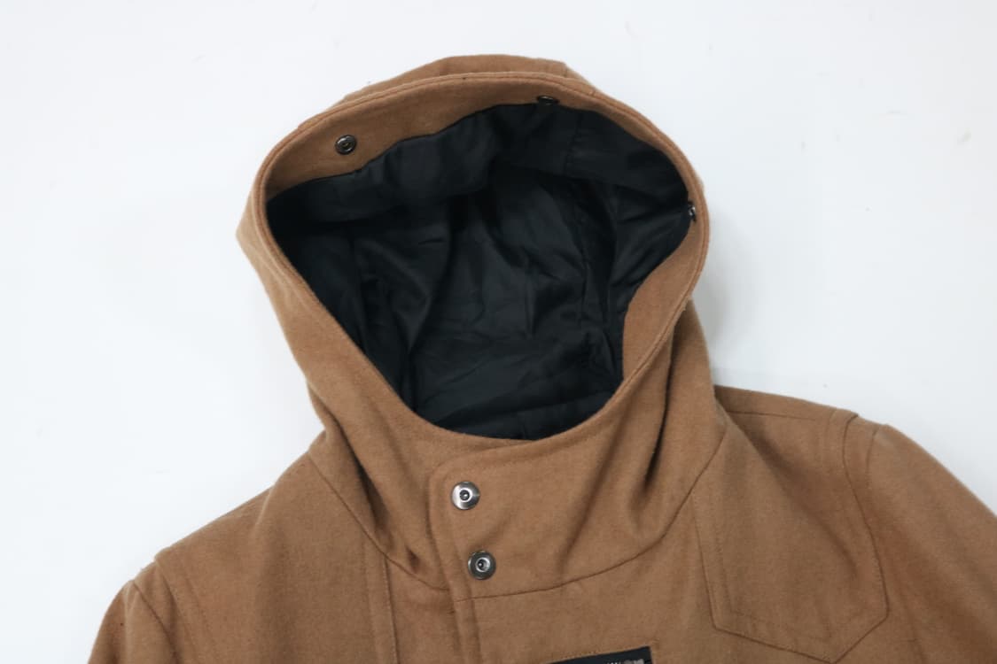 세맨틱디자인 카멜 울 블렌드 후드 더플 코트 (L) 상품이미지3