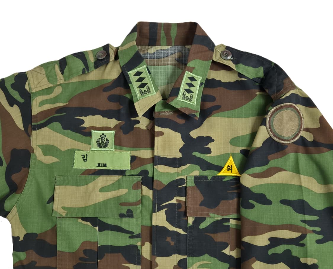 육군 구형 15사단 의무 대위 후기형 하계 전투복 상의 자켓 (M) 상품이미지5