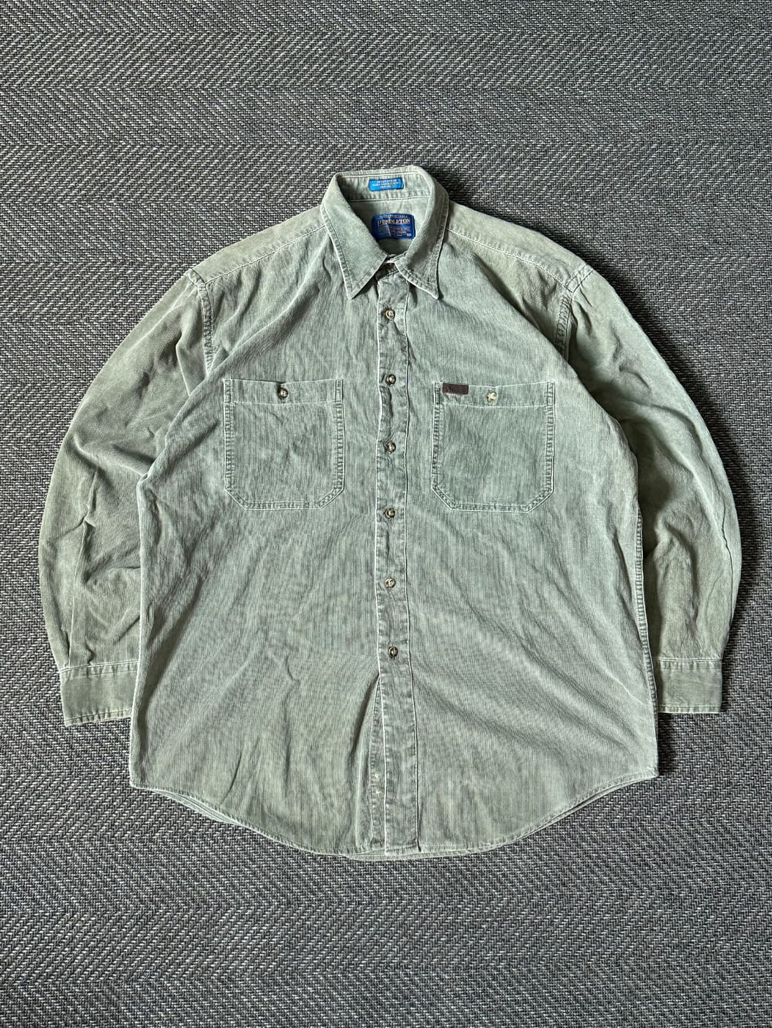 펜들턴 세이지 그린 투포켓 코듀로이 셔츠 (105-108) 상품이미지1