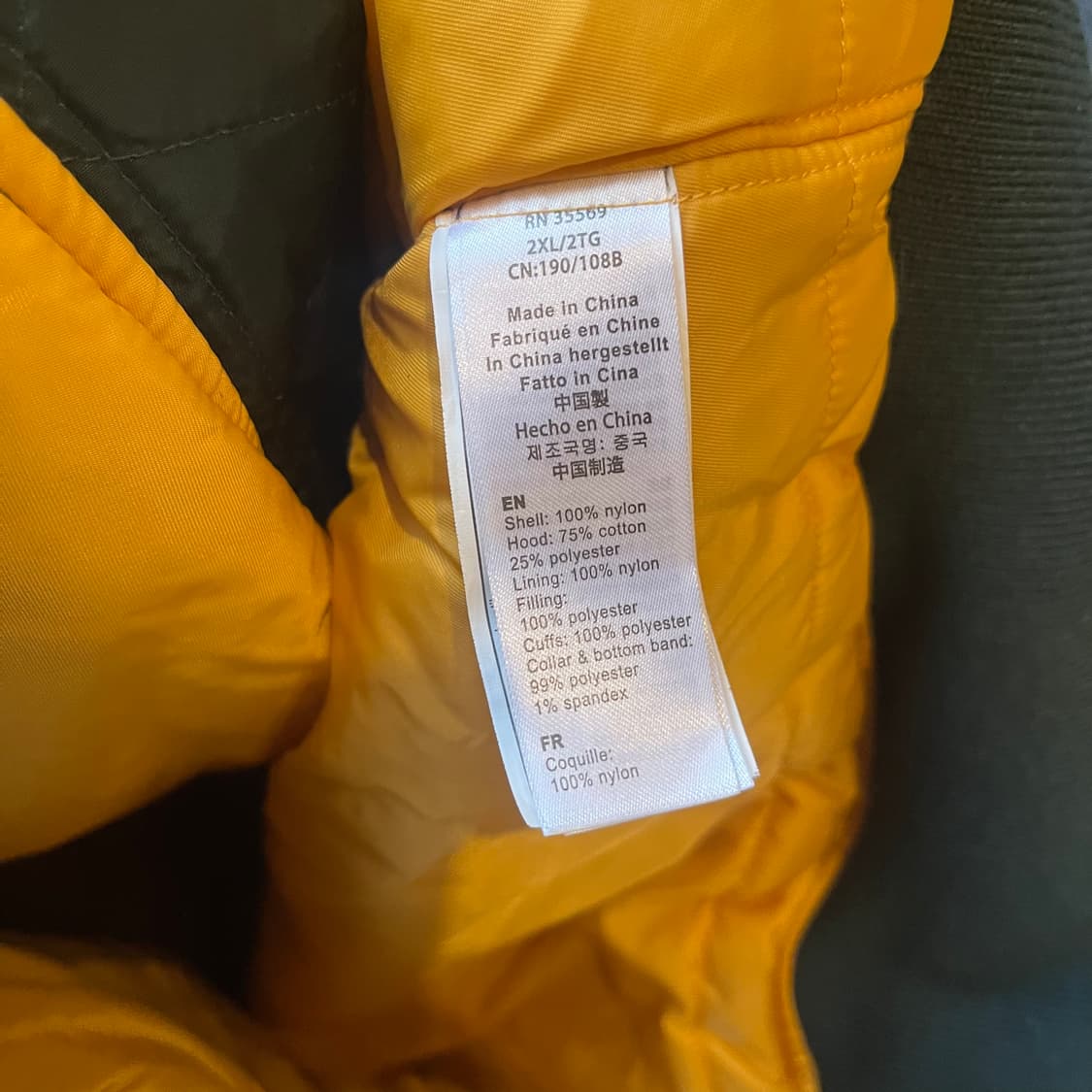 XXL 알파인더스트리 MA-1/W2197 상품이미지5