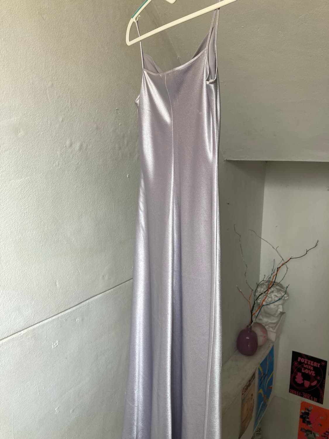 고급미💅 실버 플라워 새틴 파티 드레스 상품이미지7