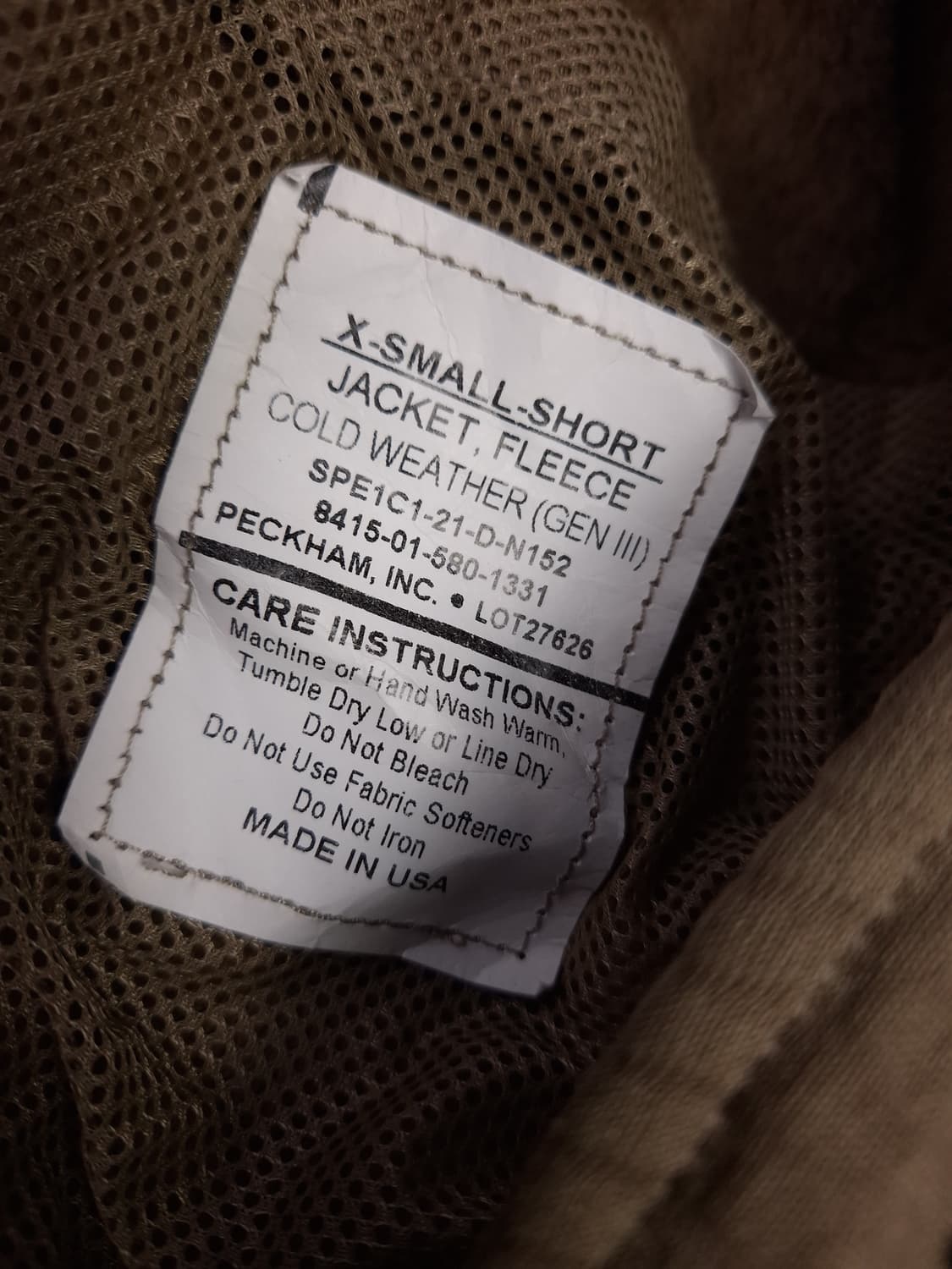 택새제품 오리지날 미군 지급용 신형 OCP 폴라텍 후리스자켓 상품이미지3