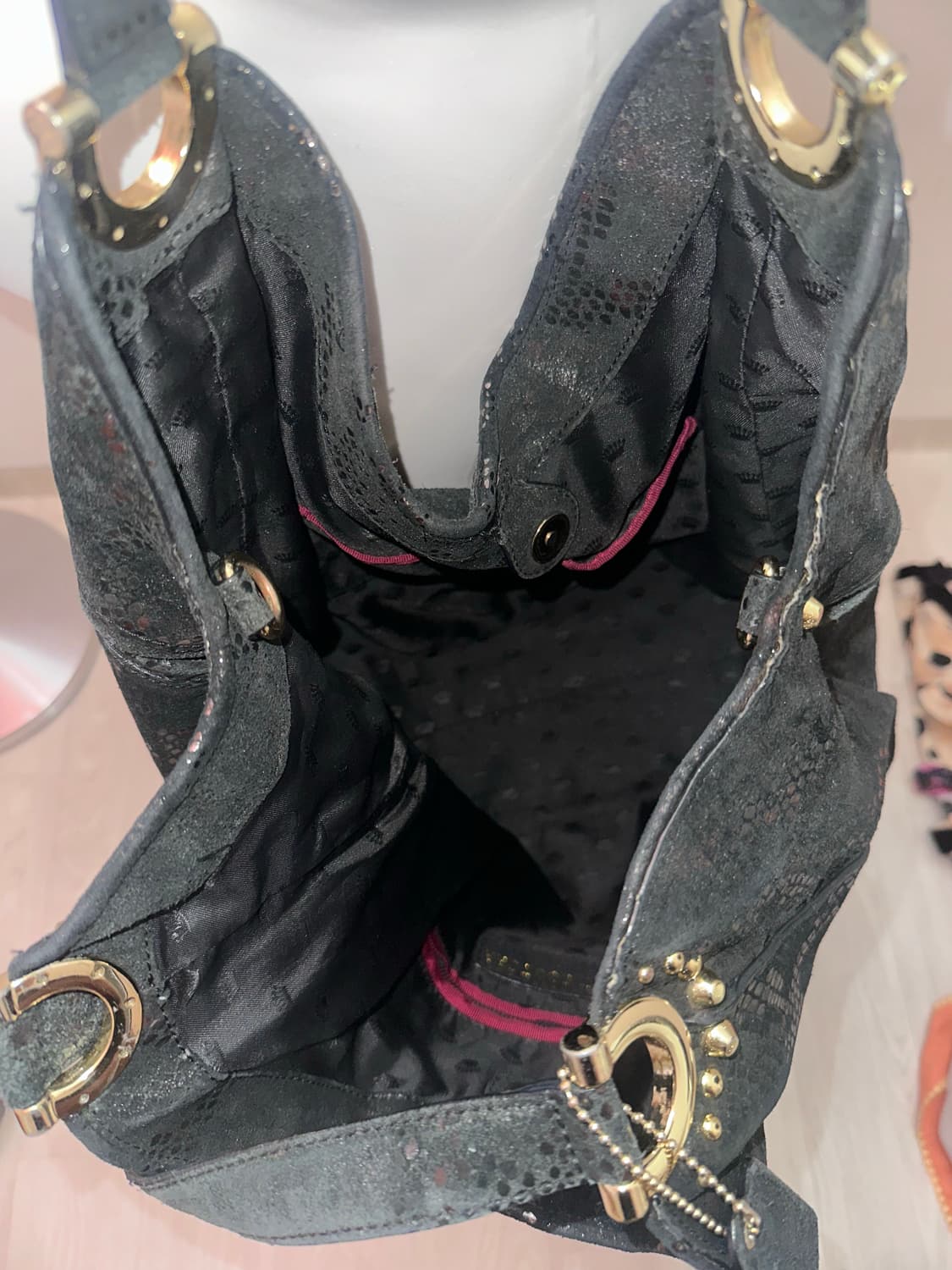 쥬씨꾸뛰르 블랙 뱀피 st숄더백 상품이미지4