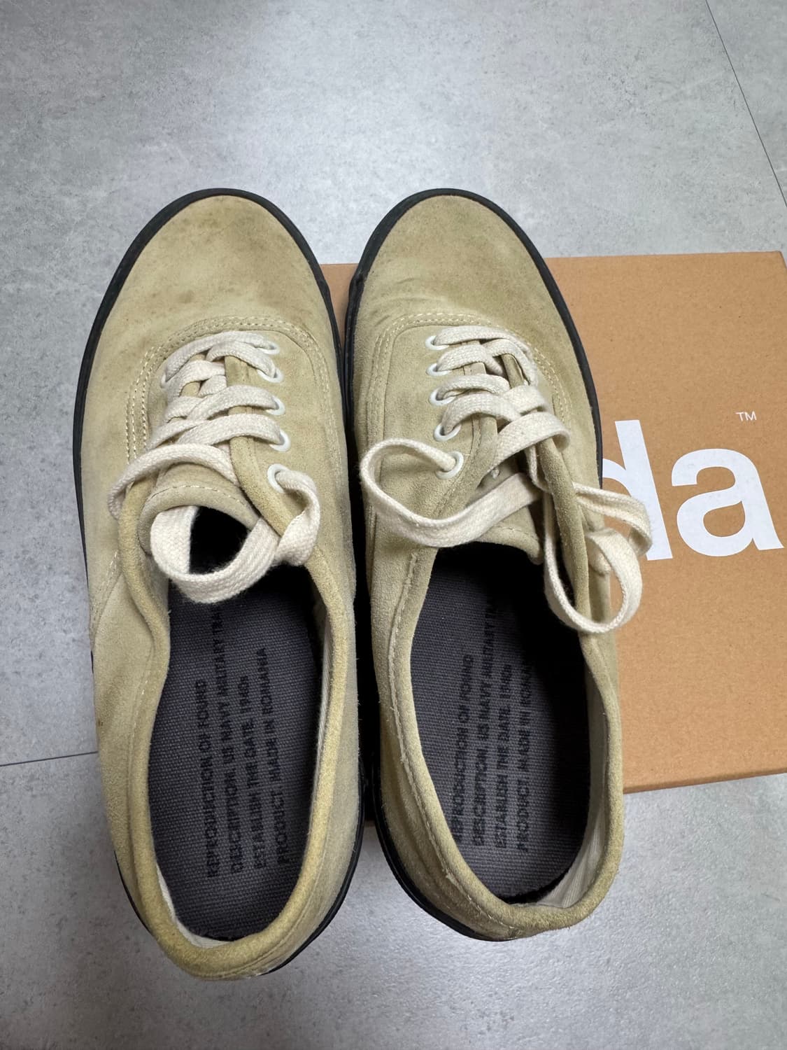 리프로덕션오브파운드 41사이즈 스웨이드 네추럴 트레이너 5851모델 상품이미지5