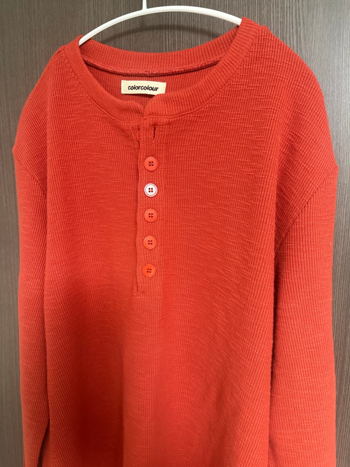 컬러컬러 버튼 헨리넥 (2사이즈) 상품이미지4