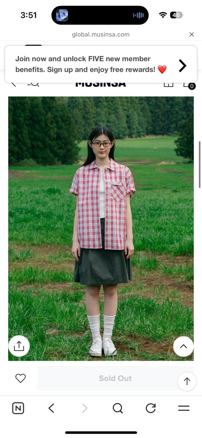 오헤시오 체크 포켓 하프 셔츠 상품이미지3