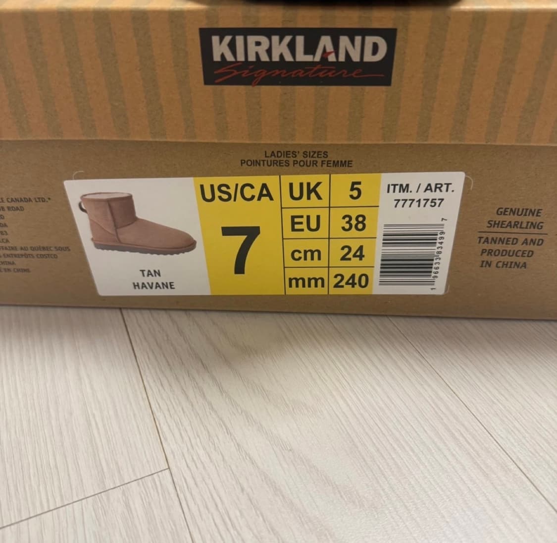 코스트코 커클랜드 양털부츠 240 (새상품) 상품이미지3