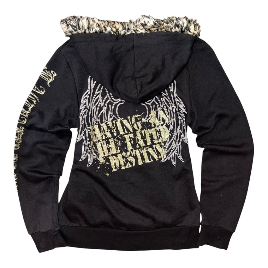 디그딥 빈티지 갸루 오네갸루 레오파드 호피 퍼 후드집업 후집 상품이미지2