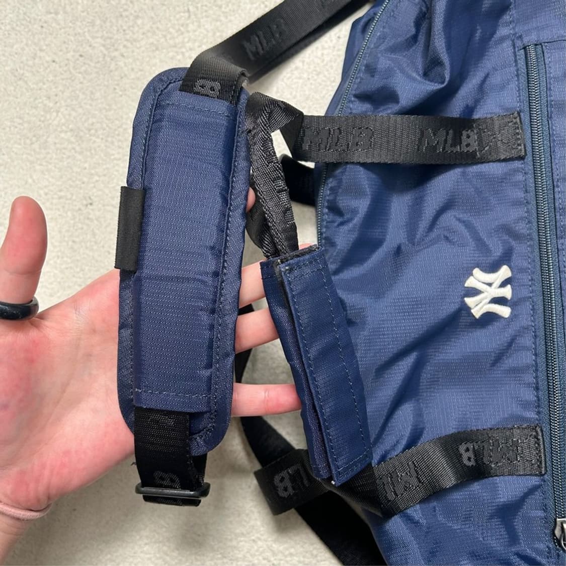 MLB 뉴욕 양키스 나일론 보스턴백 네이비 상품이미지2