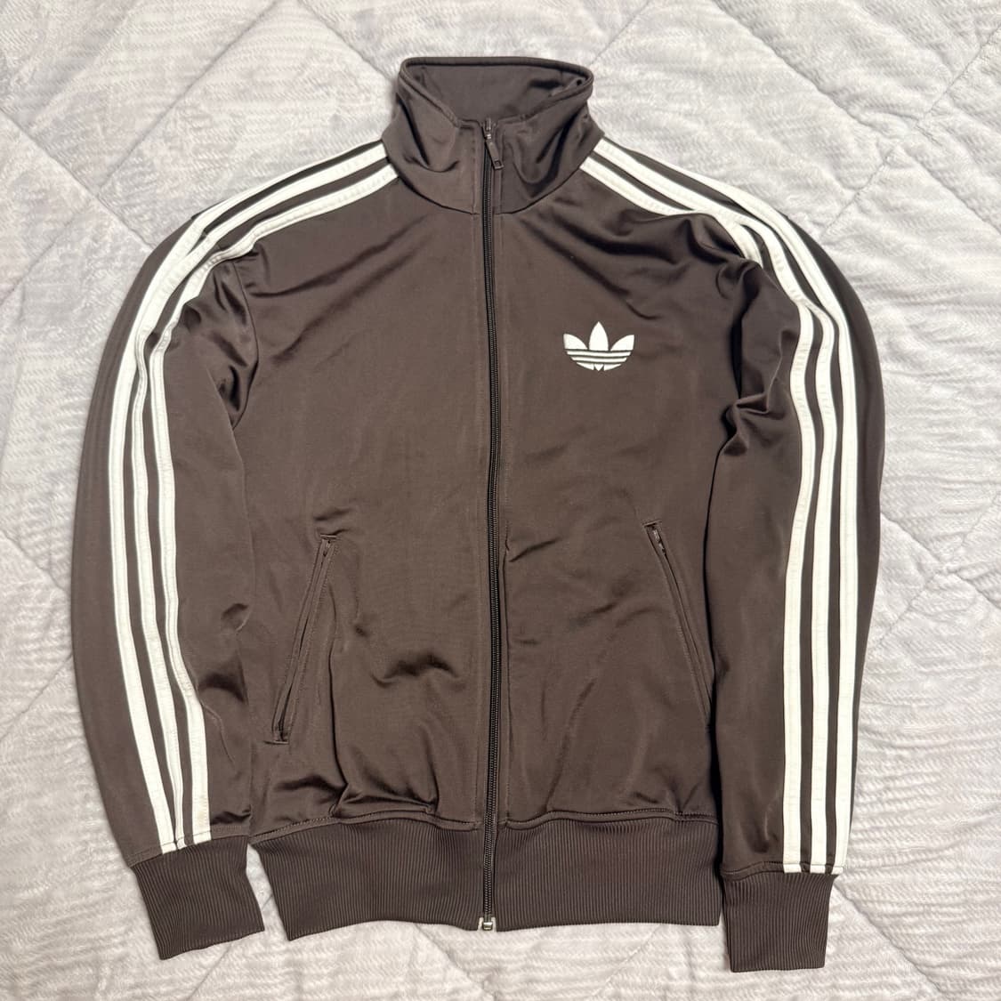 아디다스 대대장 초코브라운 져지 트랙탑 상품이미지2