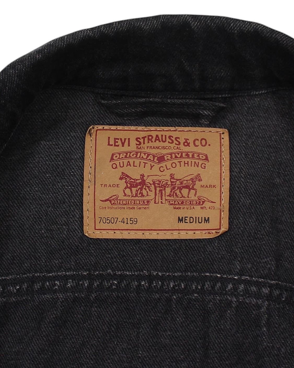 1993 USA 리바이스 70507-4159 블랙 데님 자켓 빈티지 미제 상품이미지5
