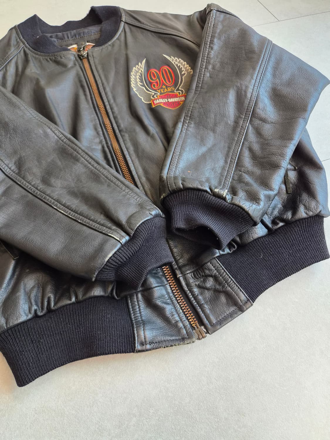 할리데이비슨 90주년 레더 봄버 usa 상품이미지4