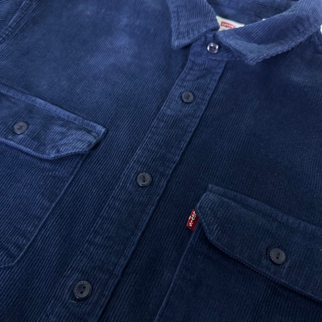 100 M 리바이스 릴렉스핏 네이비 투포켓 워크셔츠 코듀로이셔츠 상품이미지1