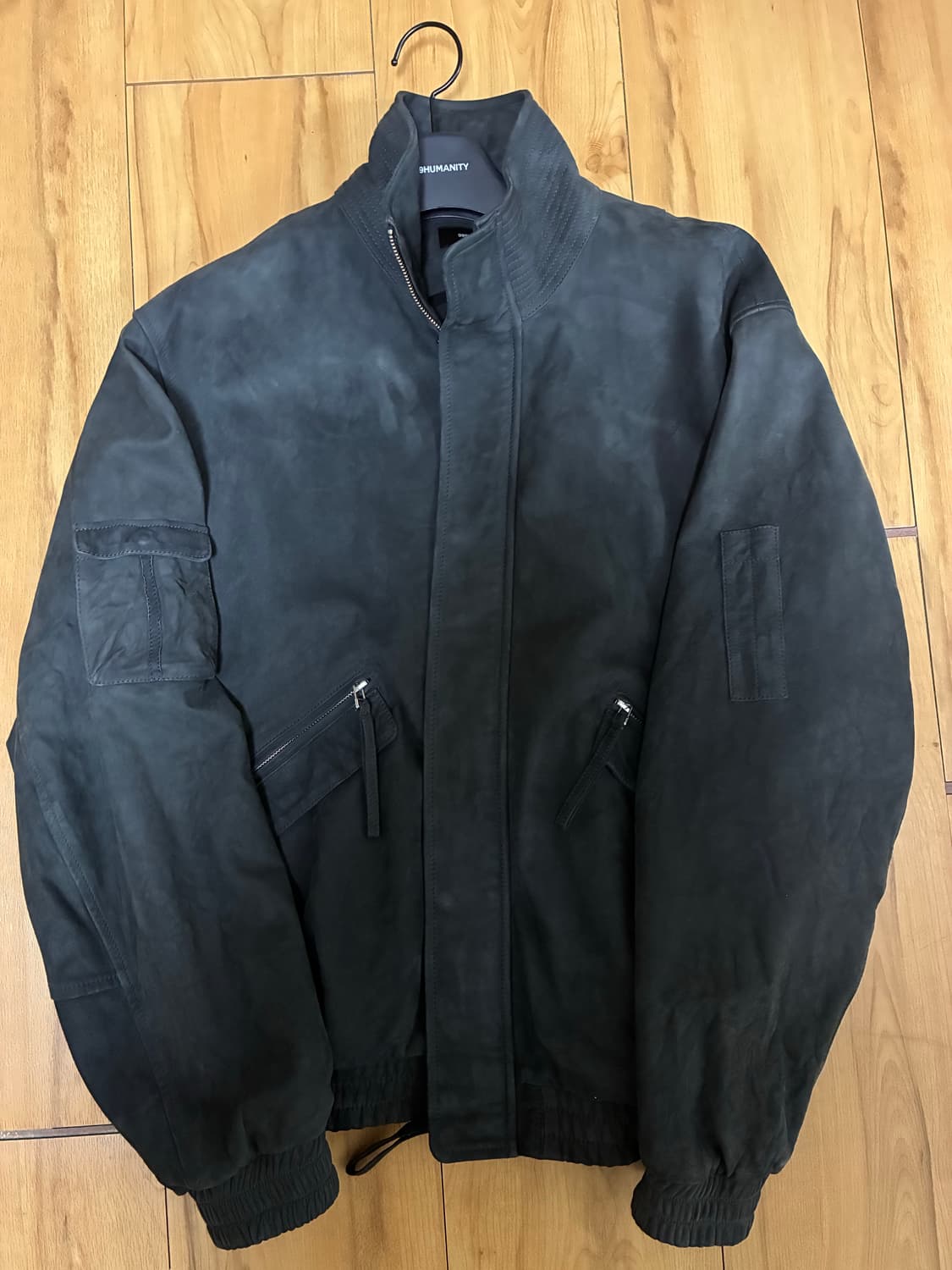999휴머니티 워시드 봄버 레더 자켓 상품이미지3