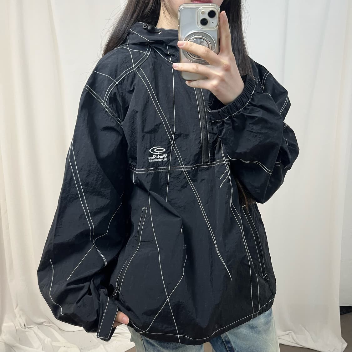 Travel Black Stitch Anorak 상품이미지3