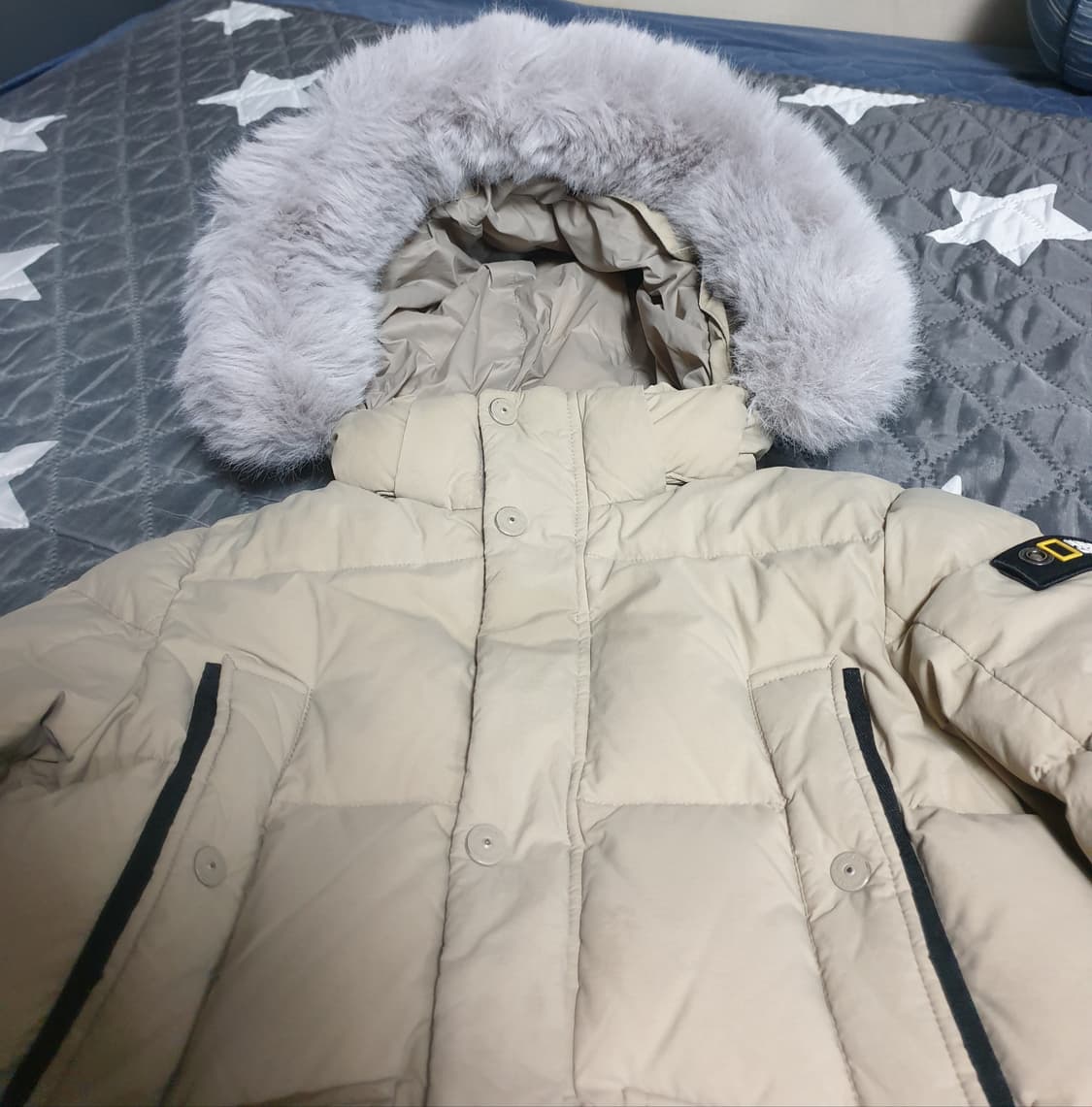 내셔널지오그래픽 키즈 매너티 덕다운 혜비 패딩 베이지 (130) 상품이미지2