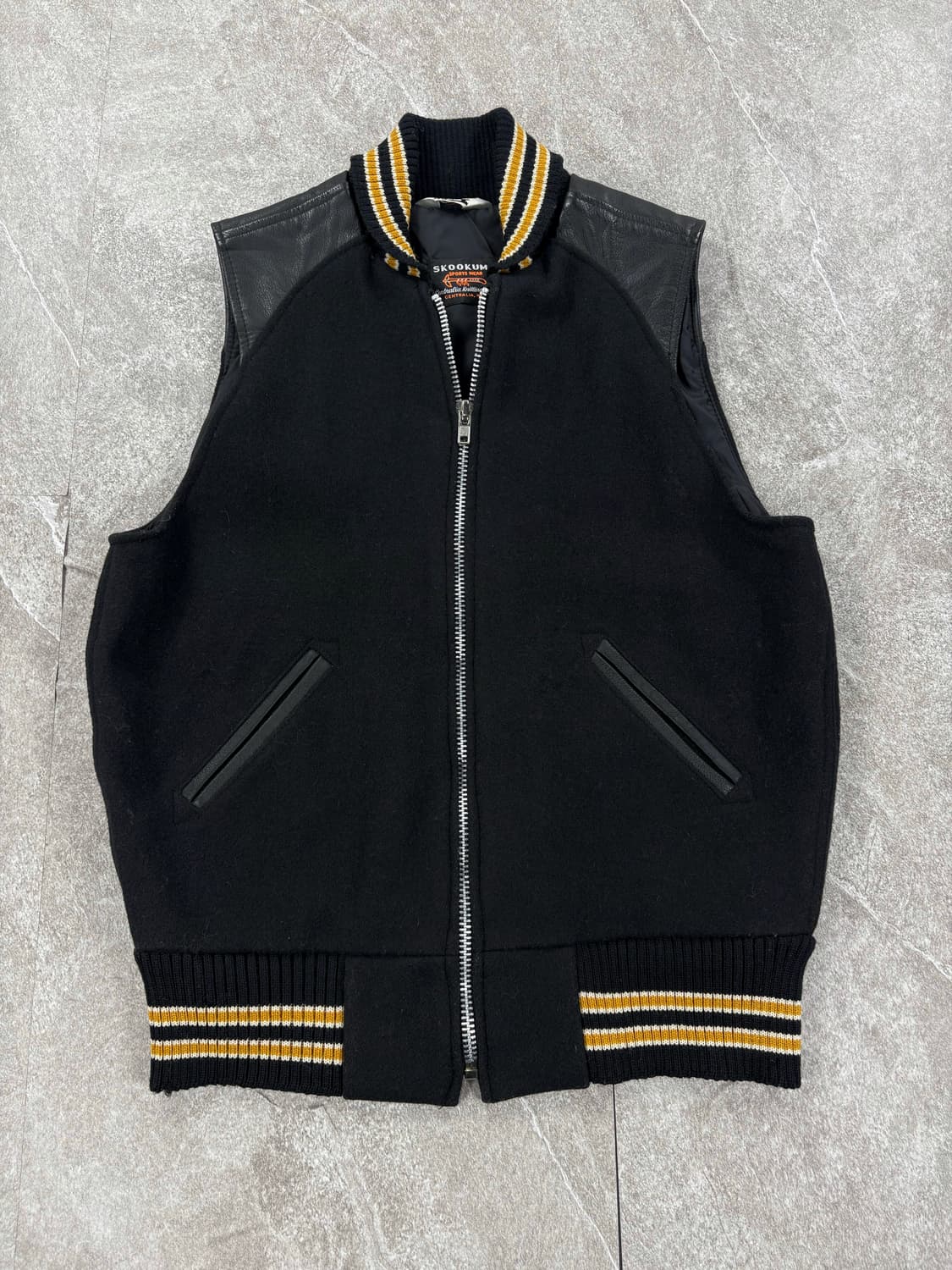 Skookum Leather Wool Vest  상품이미지1