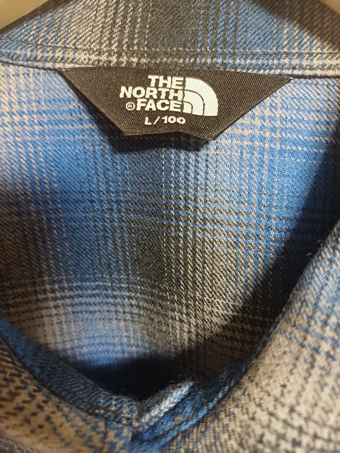 [정품/쿨거래] 노스페이스 L(100) 플란넬 체크 셔츠 (블루/가을겨울 상품이미지3