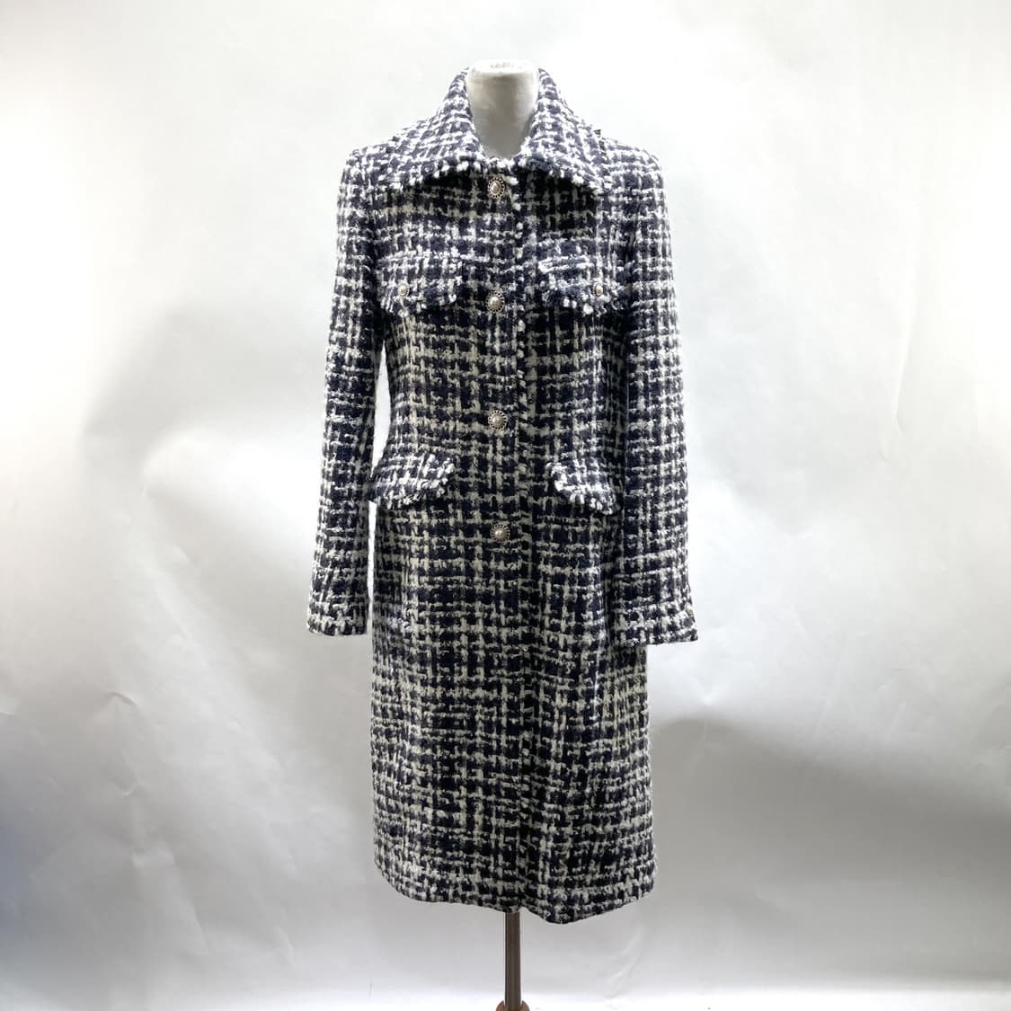 잇미샤 여성트위드코트 블랙화이트 85 상품이미지1