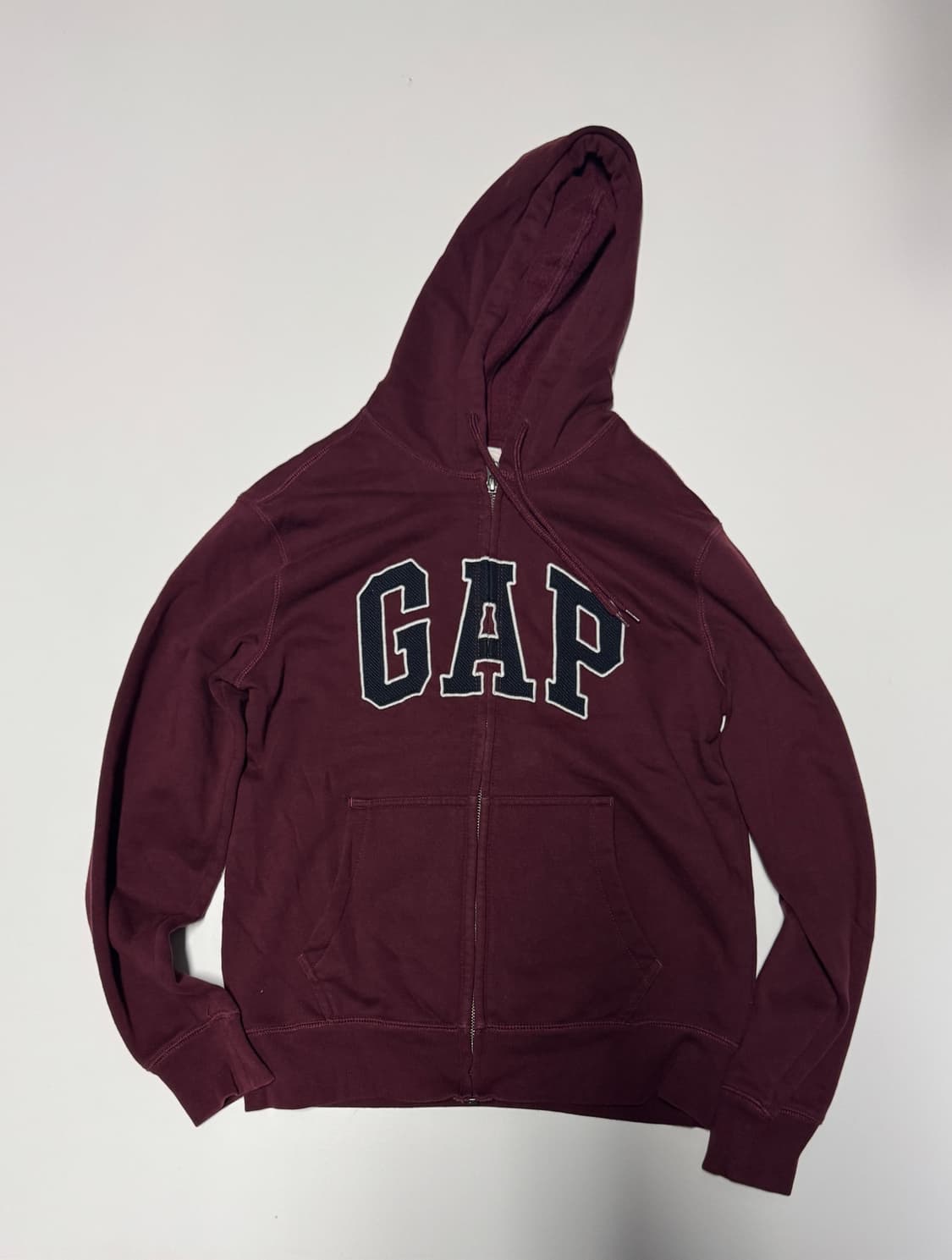 여성 갭 GAP 버건디 트레이닝 기모 후드집업 s 상품이미지1