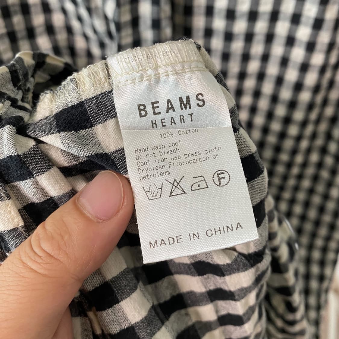 (여성OS)Beams heart 빔즈 깅엄체크 롱 셔츠 원피스 상품이미지7