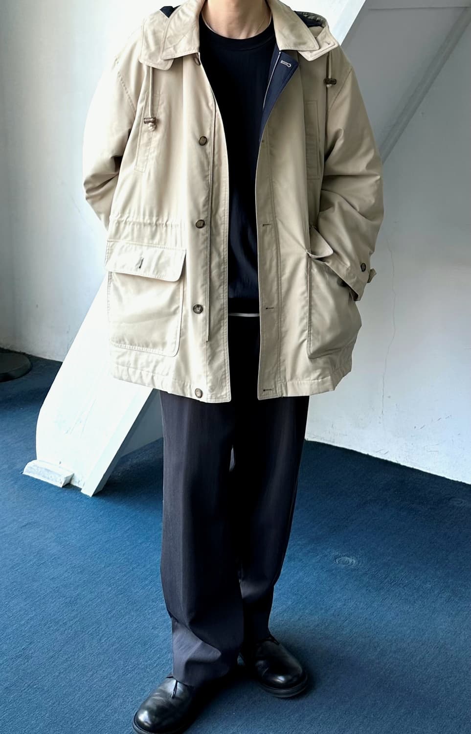 High count poly padded mil parka 상품이미지9