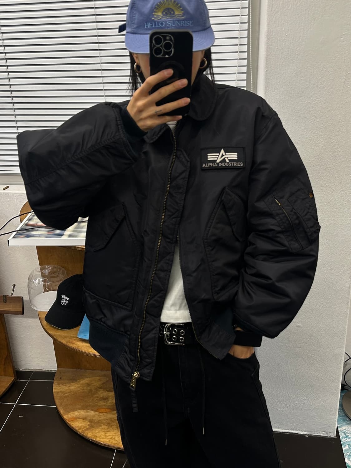 알파 CWU ma-1 (XL) 블랙 자켓105-110 상품이미지1