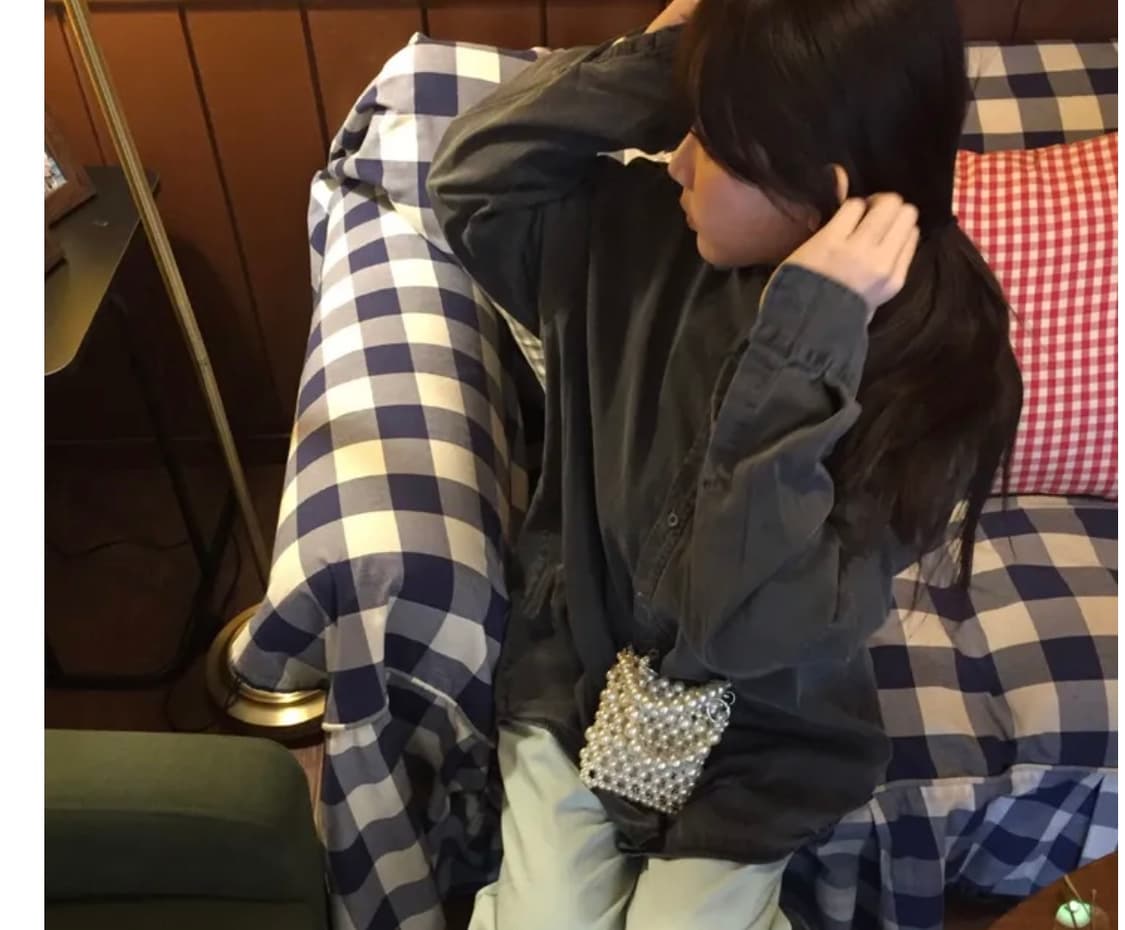 하우유 비즈 미니 크로스백 상품이미지3