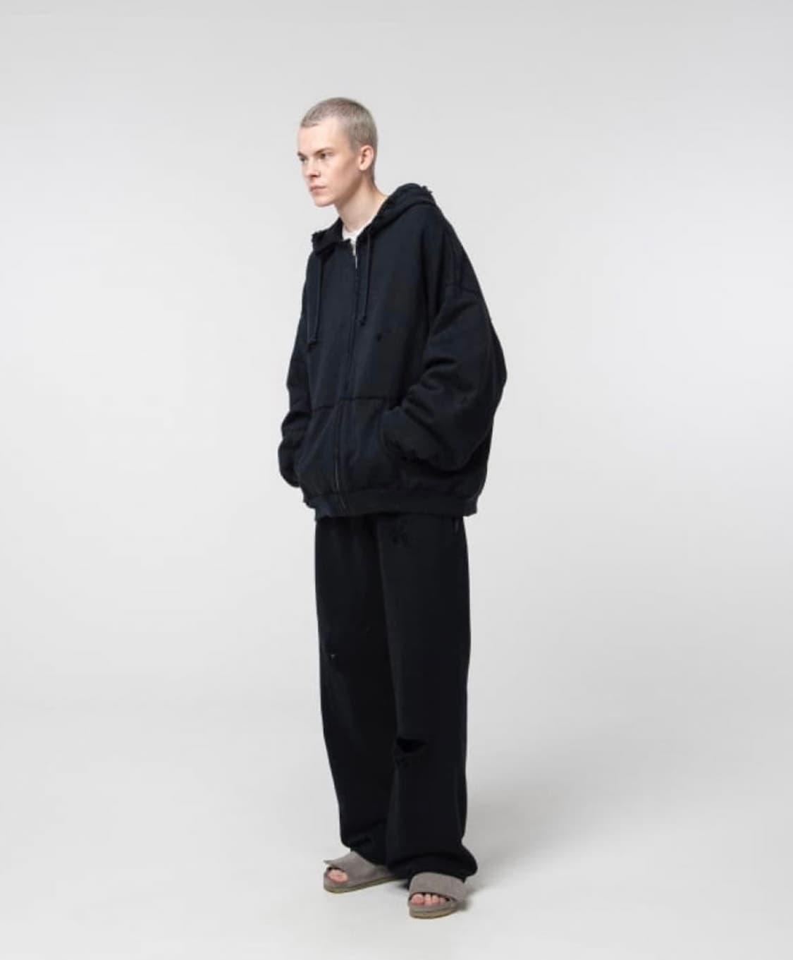 BOWWOW X BEAMS 데미지 스웨트 팬츠 상품이미지2