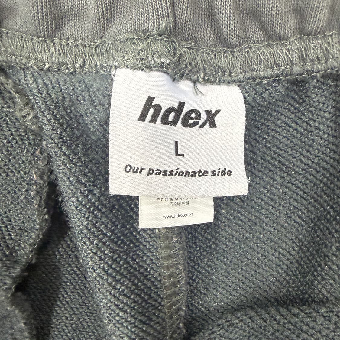 (L)에이치덱스 HDEX 코튼 조거팬츠(차콜) 상품이미지2