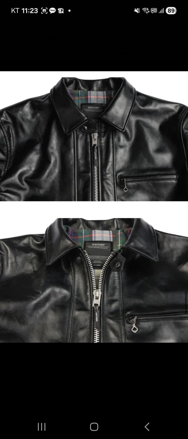 디아프바인 dv.lot 689 신상 레더 자켓 새상품 상품이미지6