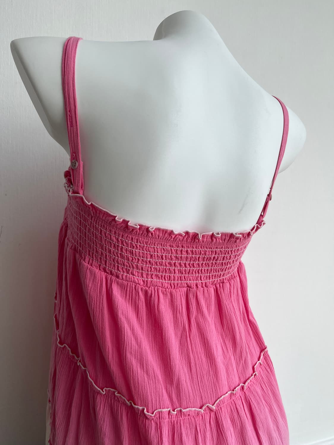 핑크 퍼플 타이다이 티어드 슬립 원피스 상품이미지5