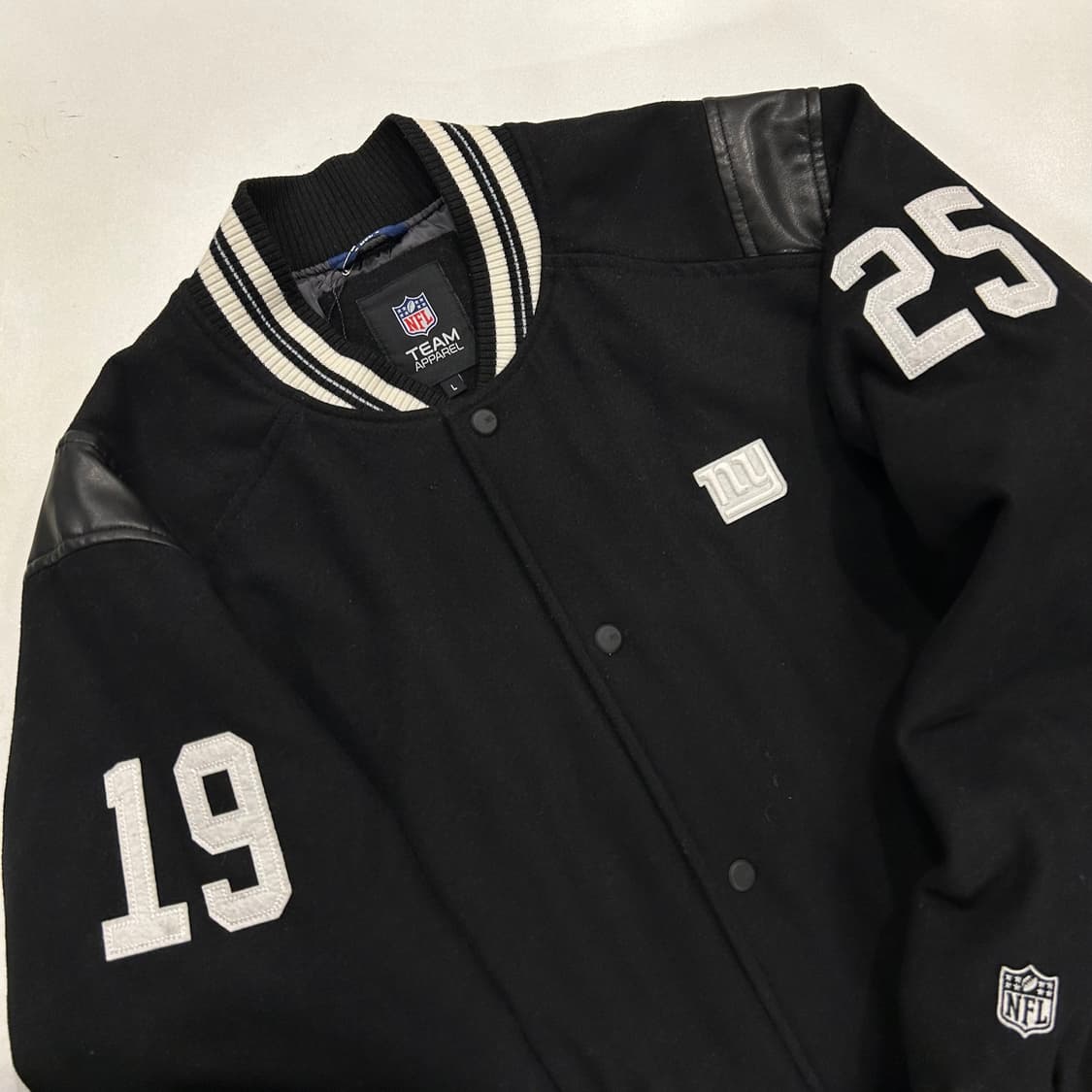 [L] NFL 뉴욕 자이언츠 팀 아플리케 스타디움 자켓 상품이미지3