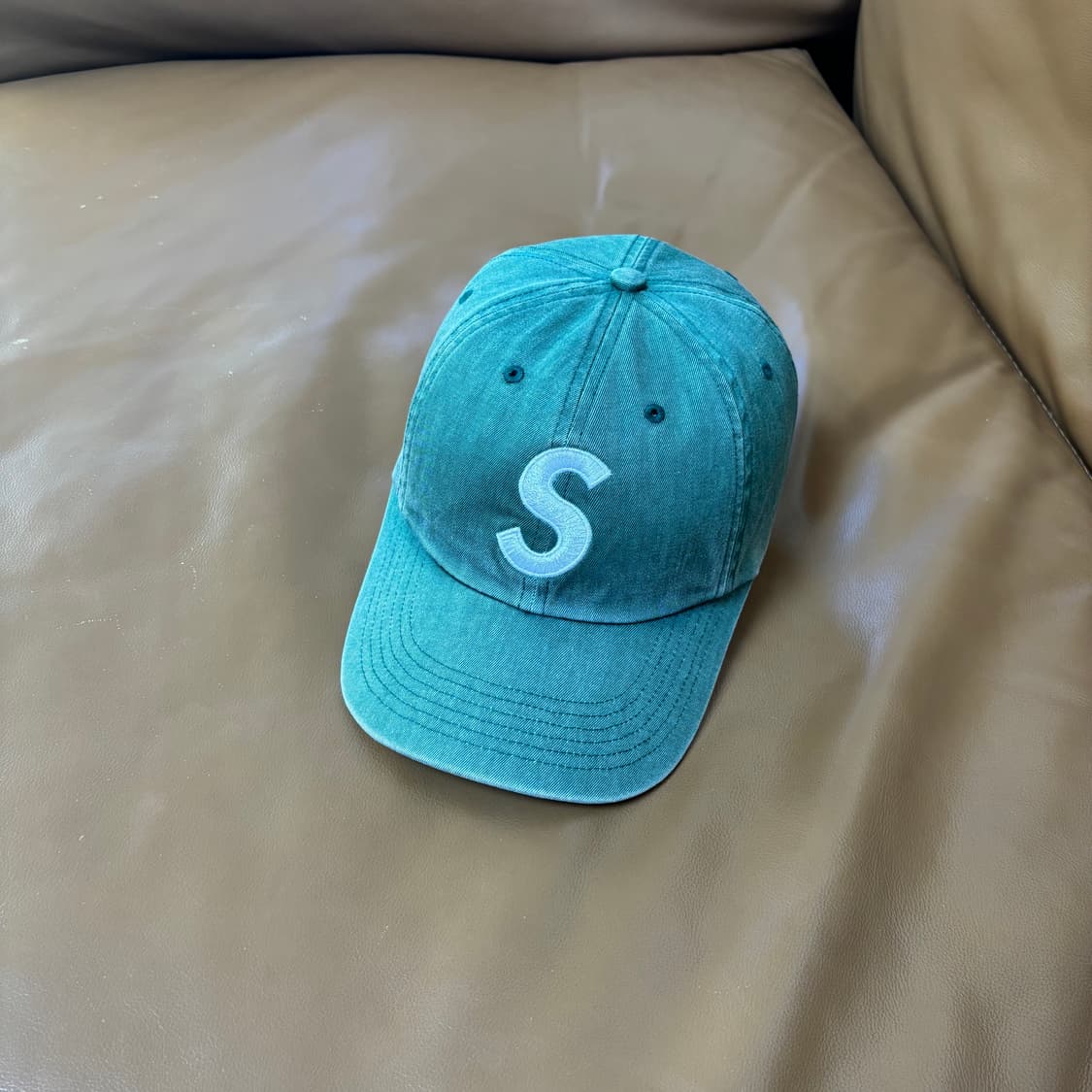 슈프림 S로고 볼캡 모자 20SS 피그먼트 세이지 그린 상품이미지1