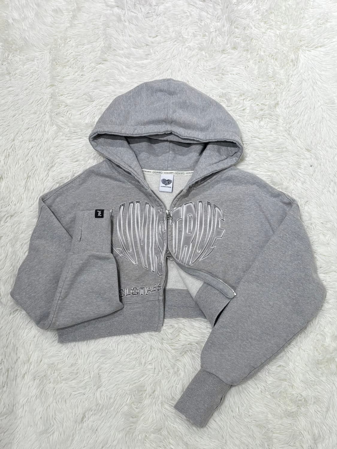 러브이즈트루 그레이 투웨이 후드집업 상품이미지5