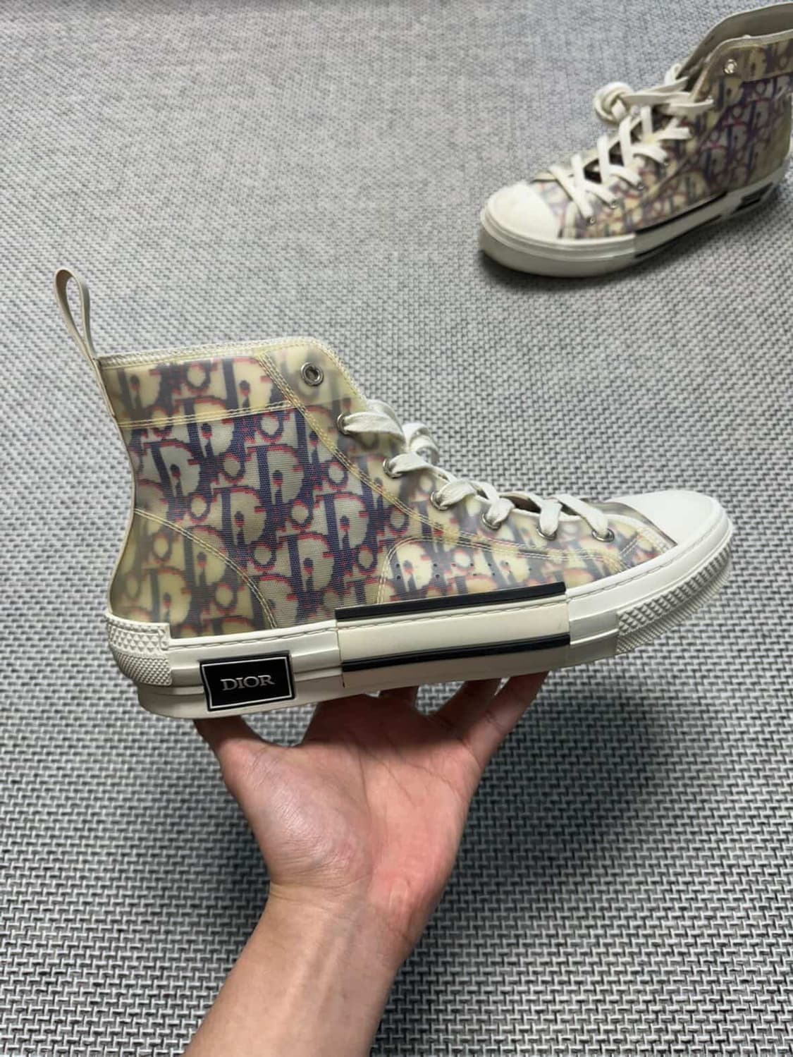 (한정판) 디올 오블리크 스니커즈 멀티 하이탑 상품이미지1