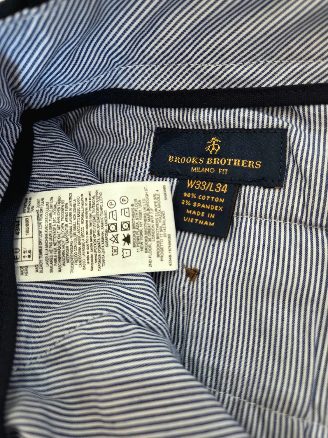 [판매] 브룩스 브라더스 밀라노핏 네이비 치노 (Size 32/30) 상품이미지4