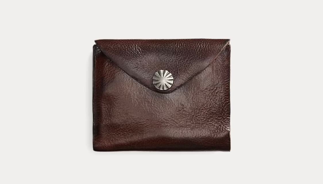 RRL 더블알엘 Double RL 콘초 레더 월렛 다크 브라운 상품이미지1