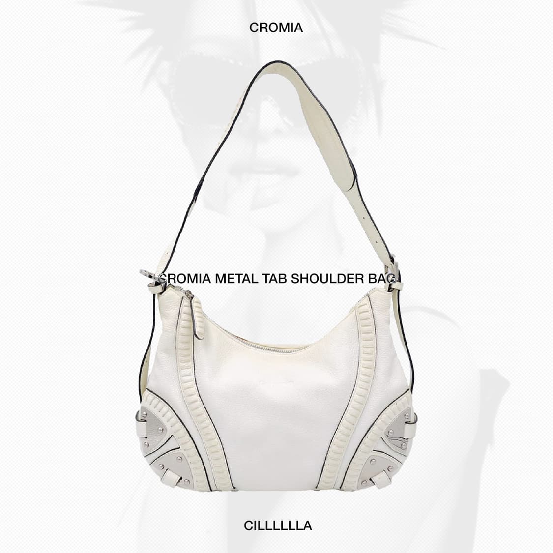 CROMIA 빈티지 메탈탭 숄더백 상품이미지1