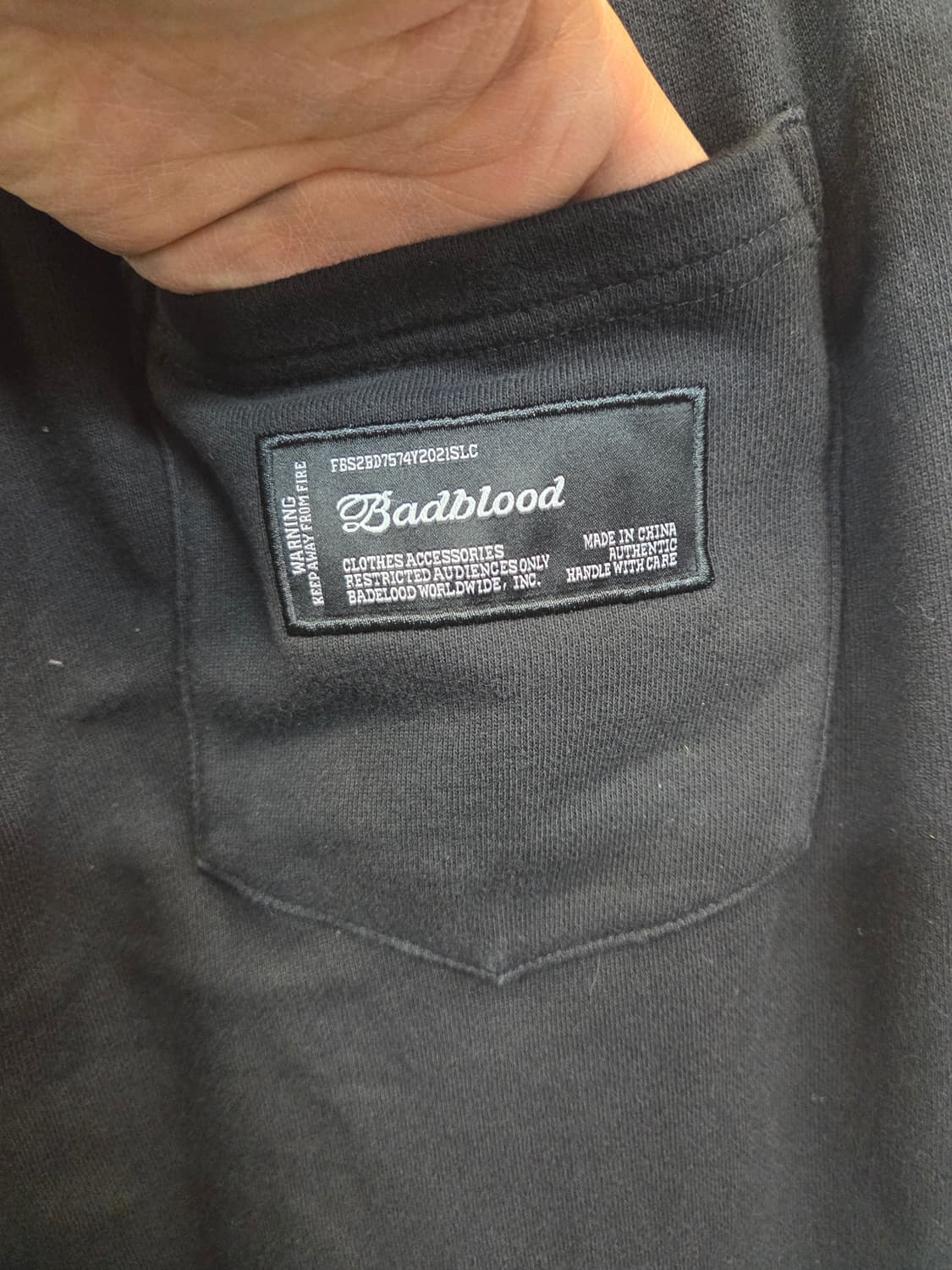 배드블러드 플래그 로고 스웻팬츠 xs 상품이미지3