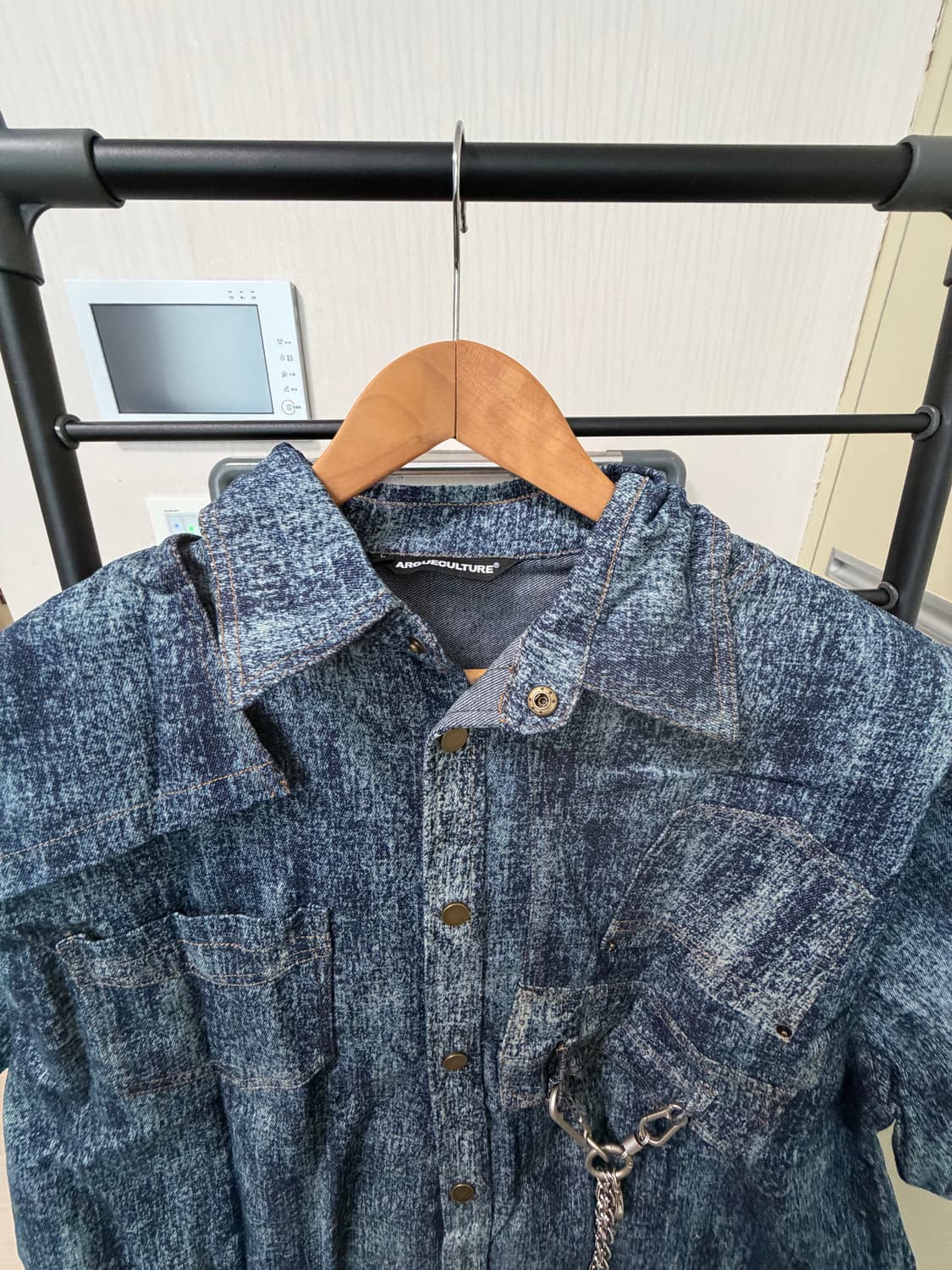 ARGUECULTURE 데미지 데님 셔츠/L(해외사이즈) 상품이미지2