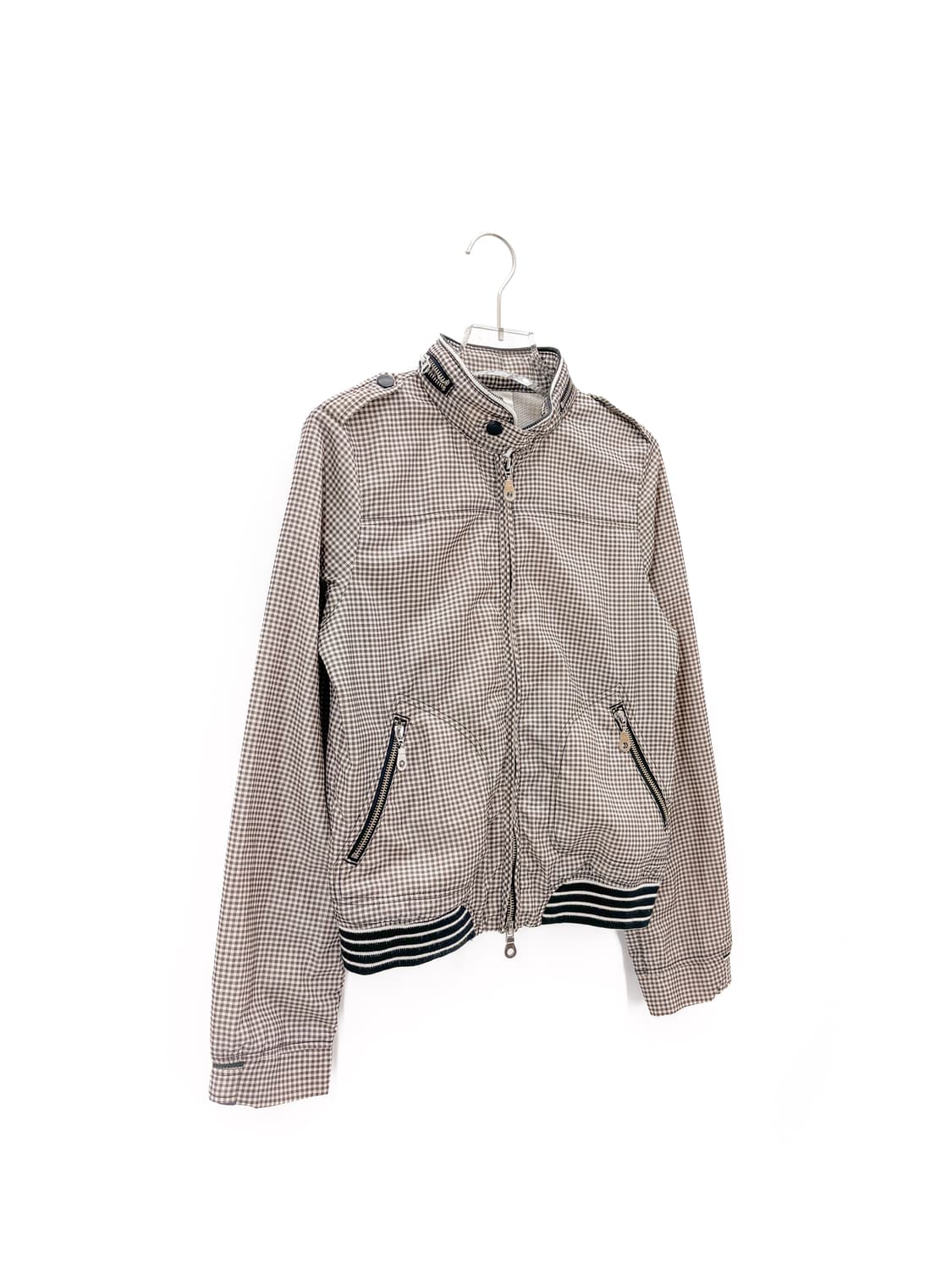 빈티지 체크 투웨이 집업 자켓 상품이미지6