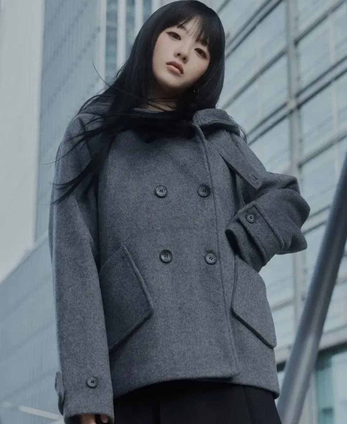 미세키서울 코트 차콜 상품이미지1